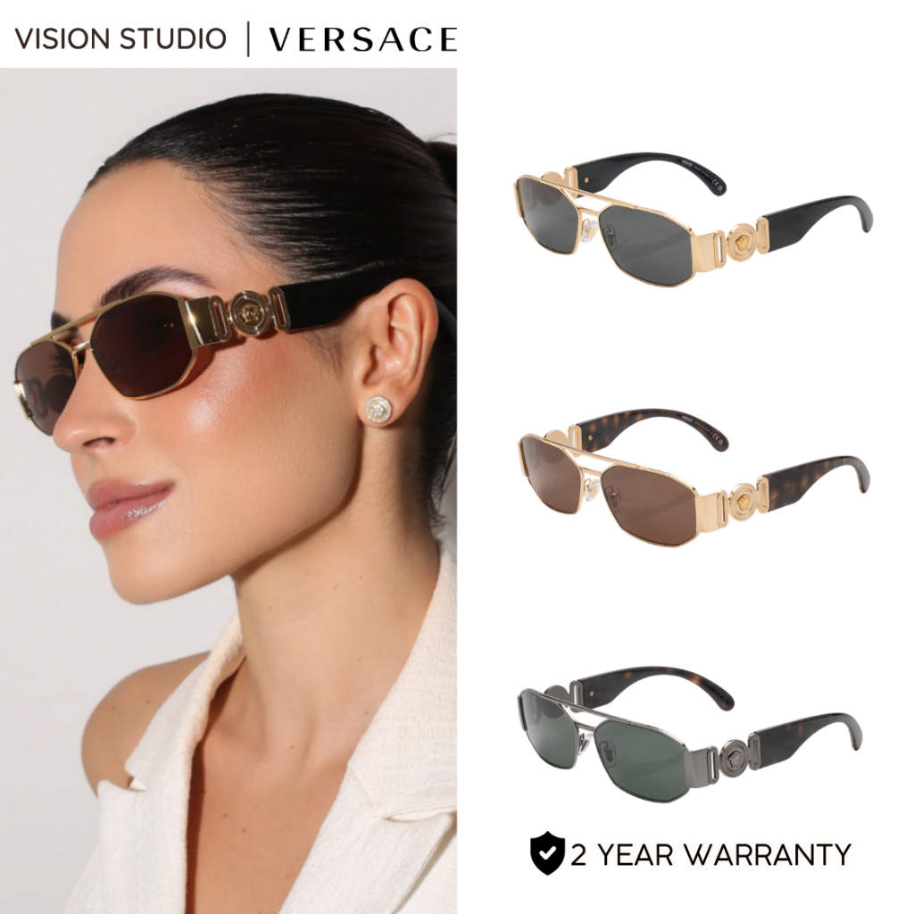 ☀️แว่นกันแดด VERSACE รุ่น VE2287 รวมทุกสี ใหม่ ของแท้100% รับประกัน 2 ปีเต็ม พร้อมอุปกรณ์ครบ