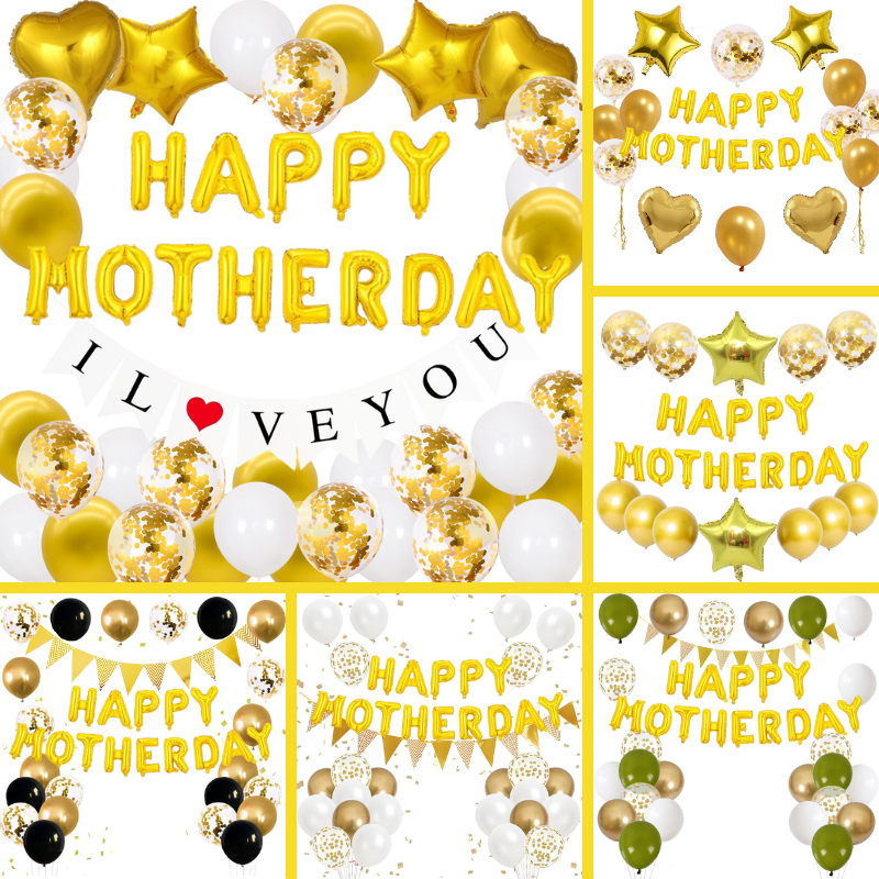 พร้อมส่งจากไทย วันแม่ HAPPY MOTHERDAY ชุดลูกโป่ง มีหลายสีให้เลือก