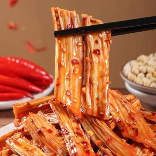 เต้าหู้รสเผ็ดหอม 100g พร้อมทาน คลุกสุด รสชาติหมัก拌腐竹นัว ขนมทานเล่น แก้หิว กับแกล้มเครื่องดื่ม