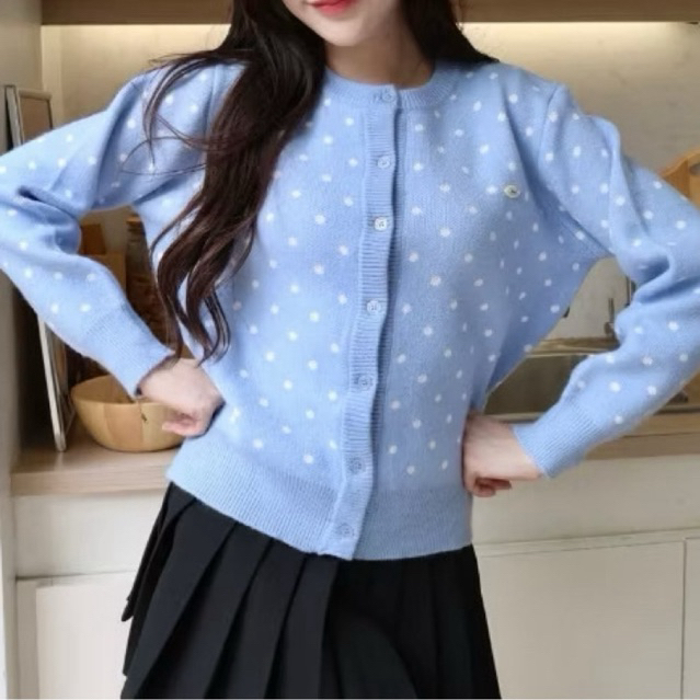 JARINYA size  S เสื้อไหมพรมคาร์ดิแกน งานป้าย งานแบรนด์ ผ้าหนานุ่มใส่สบาย