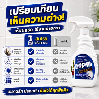 ✨ขจัดคราบราดำ✨น้ำยาฆ่าเชื้อรา สเปรย์กำจัดเชื้อรา 500ML กลิ่นไม่ฉุน ไม่ทำร้ายพื้นผิว ฉีดแล้วสะอาด เห็นผลไว จำเป็นช่วงฝน