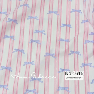 Aom Fabrics 🌷ผ้าคอตตอน 100% twill 64 นิ้ว No.1615-1619 เนื้อเนียนนุ่ม ผ้าเมตร ผ้านำเข้า พร้อมส่ง