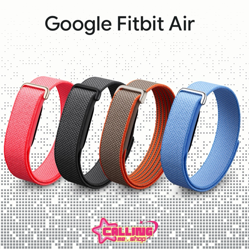 พร้อมส่งในไทย Google Fitbit Air - Screenless Activity Tracker รุ่นใหม่ล่าสุด! สีดำ Obsidian (สายรัดข้อมือสุขภาพไร้หน้า