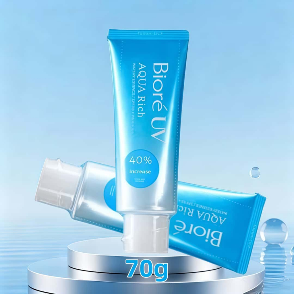 💧 กันแดด Biore UV Aqua Rich SPF50+ 70g เนื้อน้ำ ซึมไว ไม่เหนอะ กันแดดแรง ใช้ทุกวัน