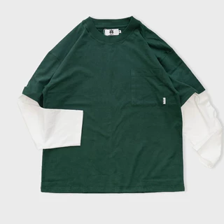 Snoop Double sleeve เสื้อยืดแขนยาวสีพื้นต่อเลเยอร์