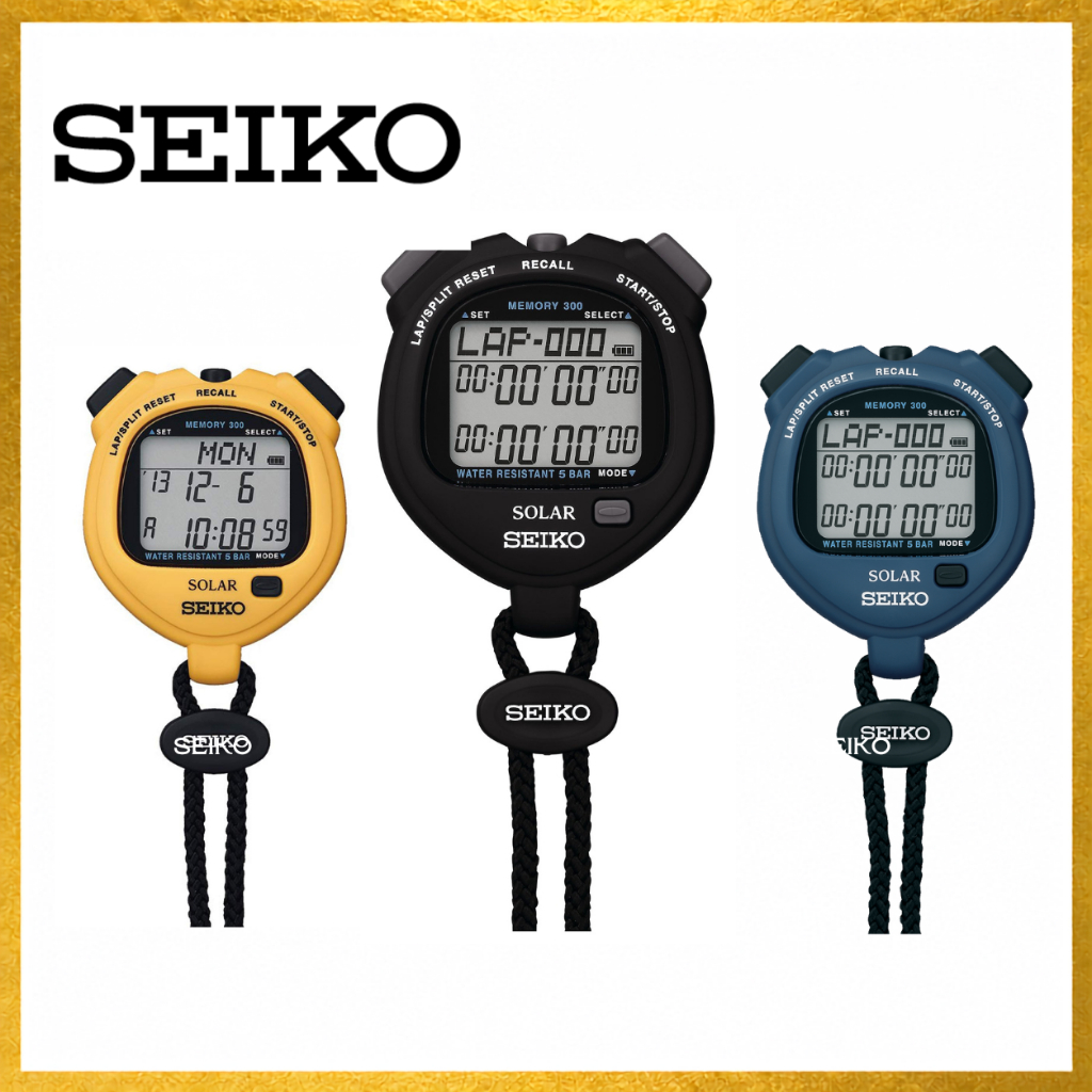 Seiko Solar Standard นาฬิกาจับเวลาพลังงานแสง SVAJ001/003/005
