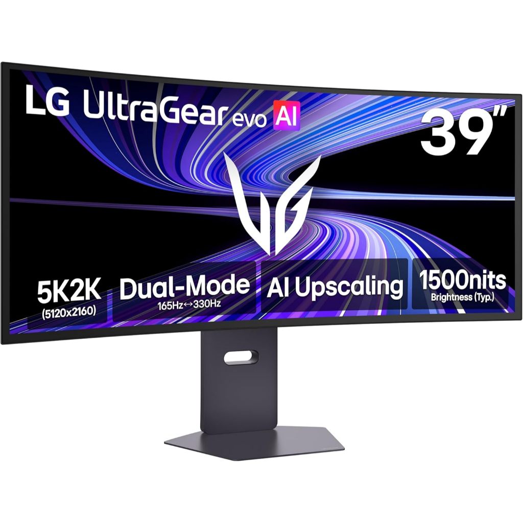 LG 39GX950B-B 39-inch Ultragear evo 5K2K WUHD (5120 x 2160) OLED Curved Gaming Monitor, Dual-Mode,16