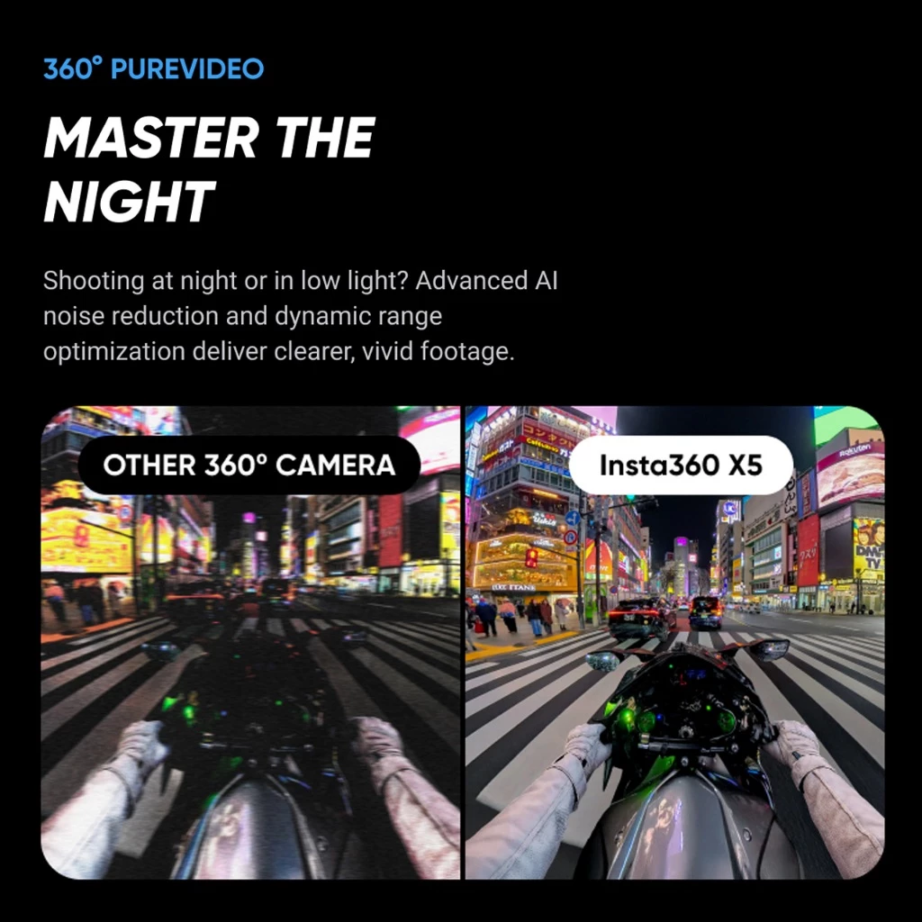 INSTA360 X5 กล้องแอคชั่น ถ่ายวิดีโอ 8K กันน้ำลึก 15m Sensor 1/1.28" ถ่ายรูป 72mp USB-C กล้อง 360 Action Camera thumbnail 6