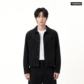 Yuedpao Ultimate Stretch Corduroy - Cropped Jacket (2-Pocket) เสื้อแจ็คเก็ตลูกฟูก ผ้าร่อง ทรงครอป มีกระเป๋า (6 สี)