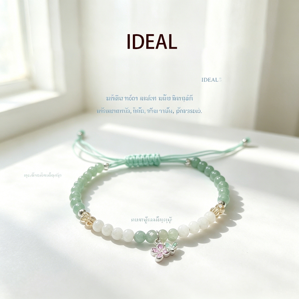 IDEAL-A กำไลหินรุ่น ดอกหอมหมื่นลี้ เชือกผ่านการปลุกเสกจากวัดแชกง Y2