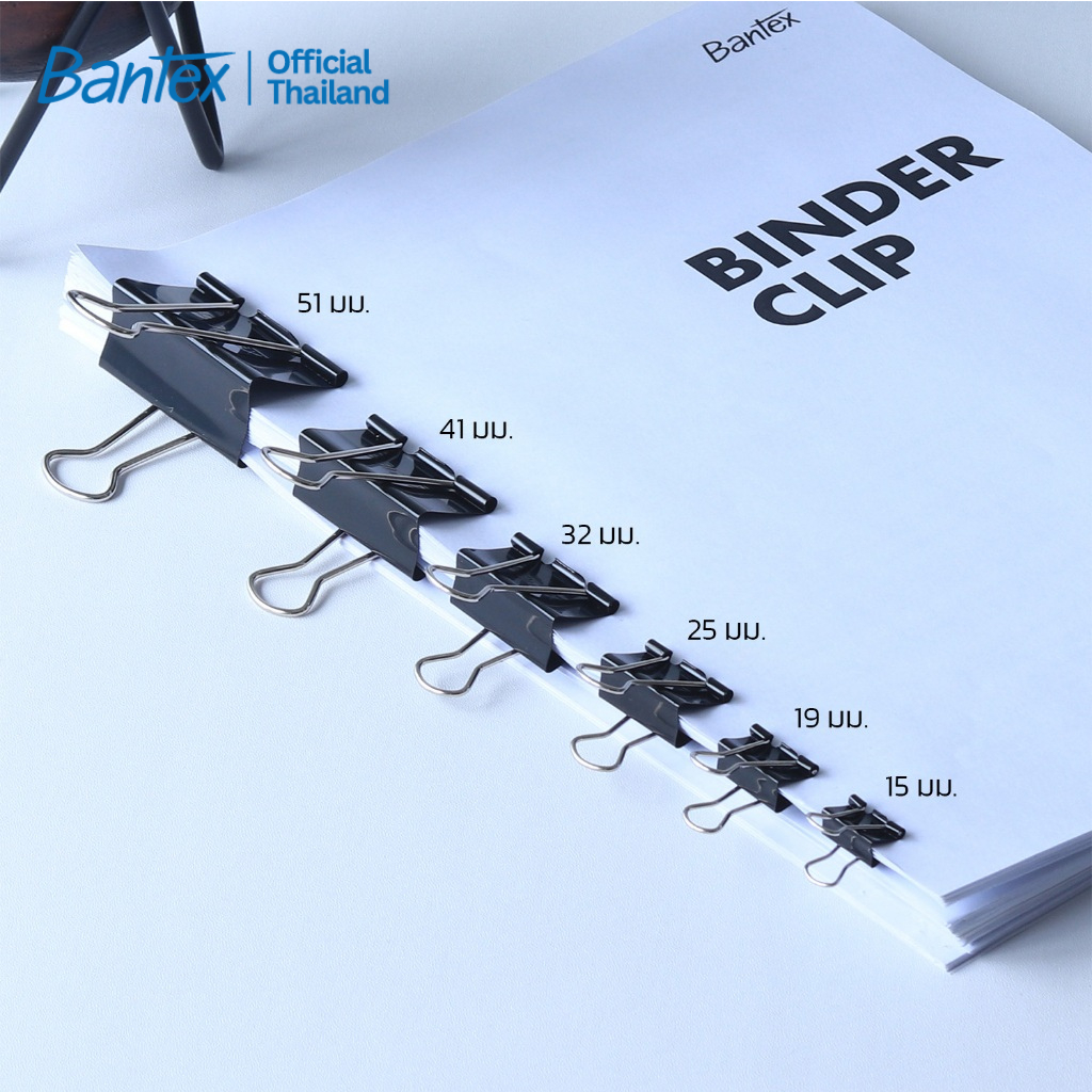 Bantex مشابك ورق 15-41 مم (12 مشبك) — صورة 5