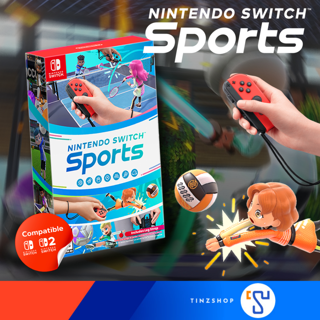 Nintendo Switch Game Sports เกมนินเทนโด้ สวิทซ์ สปอร์ต เกมกีฬา แถมสายรัดขา ในกล่อง เกมขายดี