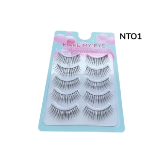 ขนตาปลอม makemyeye ขนตาปลอมธรรมชาติ 5 คู่ Eyelashes เครื่องสำอาง