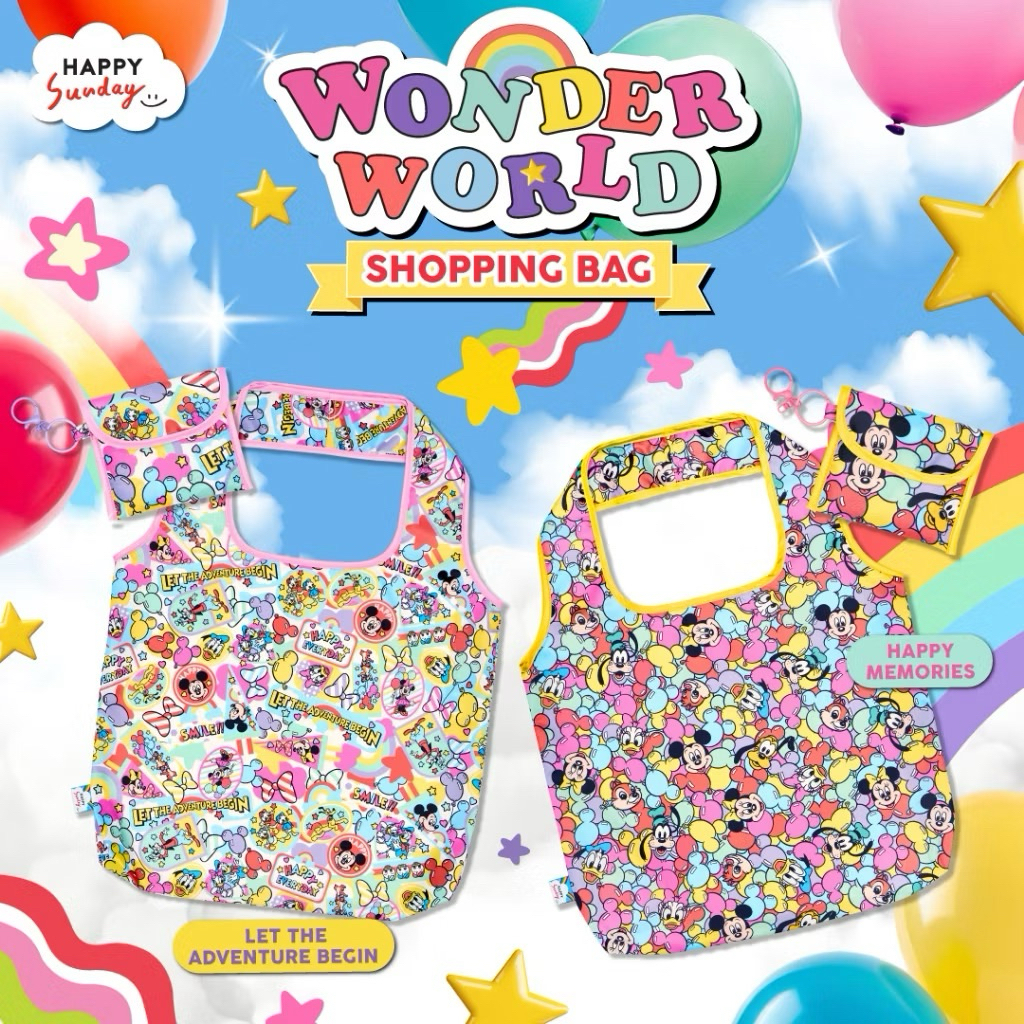 HAPPY SUNDAY HAPPY WONDER WORLD SHOPPING BAG