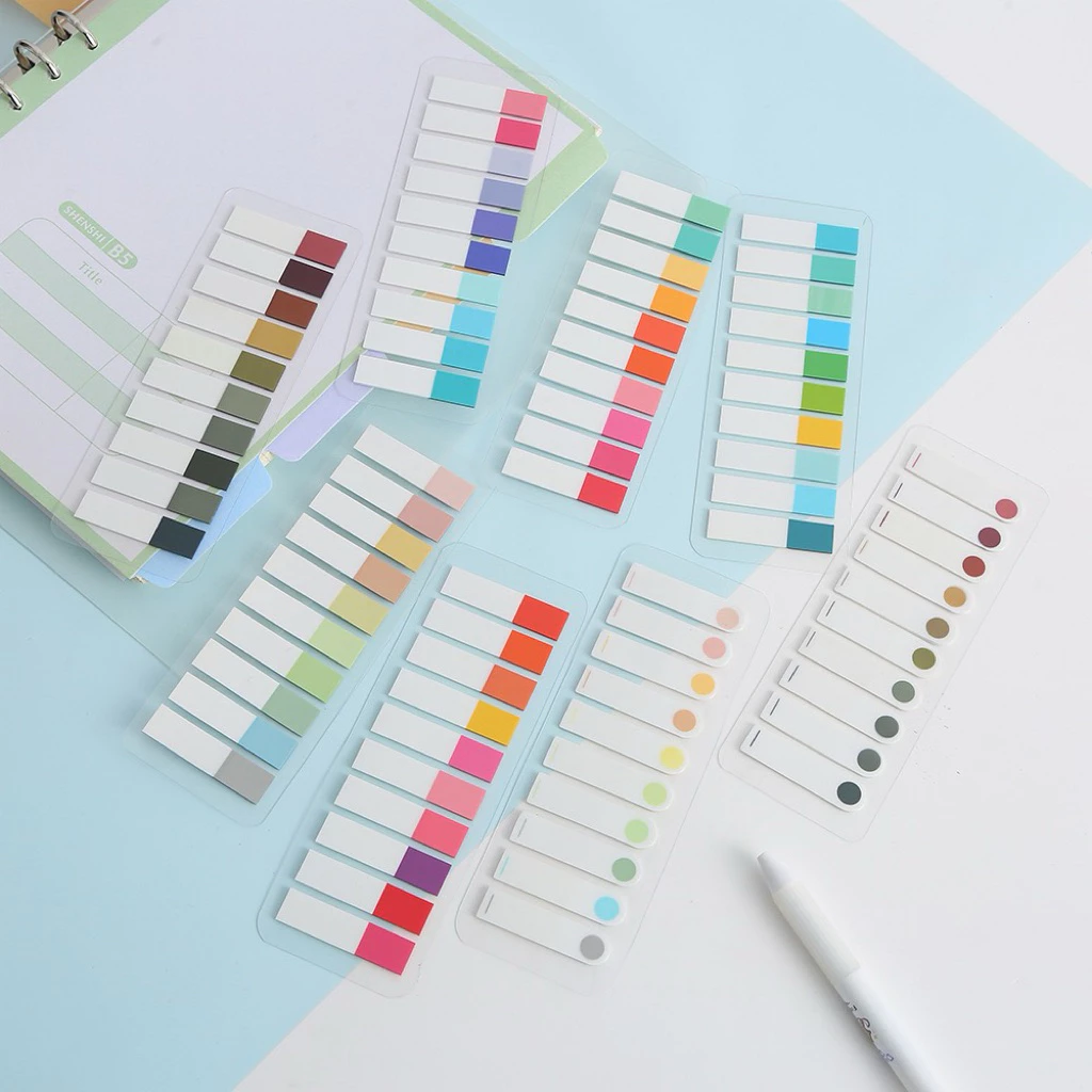 < ใหม่! รีฟิว > โน๊ตกาวแถบ V.2 โทนสี PET ( 200 แผ่น ) Sticky Note กันน้ำ พลาสติก โน๊ต เครื่องเขียน
