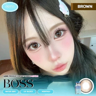 คอนแทคเลนส์ (ขนาดกลาง)🩵 BOSS 💙ค่าอมน้ำ60%💧 ใส่สบายตามาก กรองแสง ilens ผลิตที่เกาหลี ของแท้ i lens