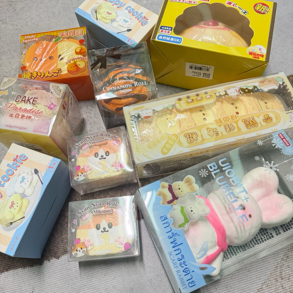 ✨พร้อมส่ง✨งานแท้ i Boom kiibru Sweet  Buns ของเล่นบีบสกุชชี่ รูปขนมปัง นิ่มของเล่น Super Soft Sensory ของสะสม ของขวัญ