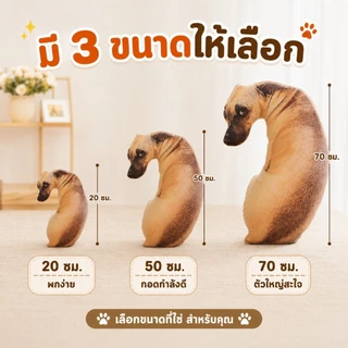 COD✨หมอนตุ๊กตา ของเล่นสําหรับเด็ก ผู้ใหญ่ หมอนสุนัขจำลอง 3D ของเล่นตุ๊กตาสุนัข เบาะตุ๊กตาสุนัขจำลอง