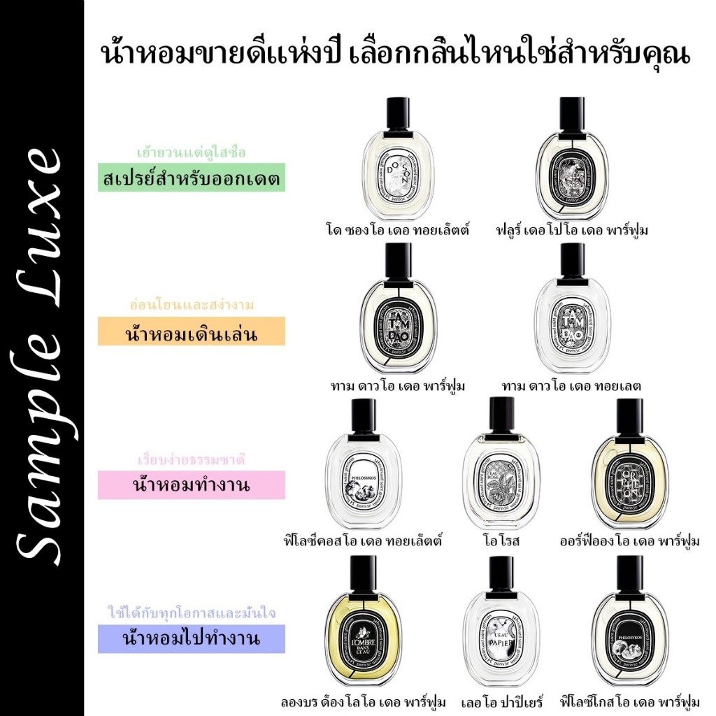 🚚พร้อมส่ง น้ำหอมขายดี✨ Philosykos Eau de Parfum & L'Eau Papier EDP|EDT 2ml/5ml/10ml น้ําหอม unisex