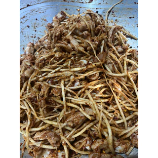 ##เอ็นไก่รากชูดองหม่าล่า1กิโลกรัม ทำสดใหม่อร่อยกรุบกรุบเผ็ดกำลังดี