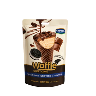 Waffle crispy cone ไอติมกรอบโอริโอ้ โคนวาฟเฟิลกรอบ เวเฟอร์ไอติมกรอบ โอริโอ้ช็อคโกแลต มี 2 รสชาติ ขนาด 68 กรัม