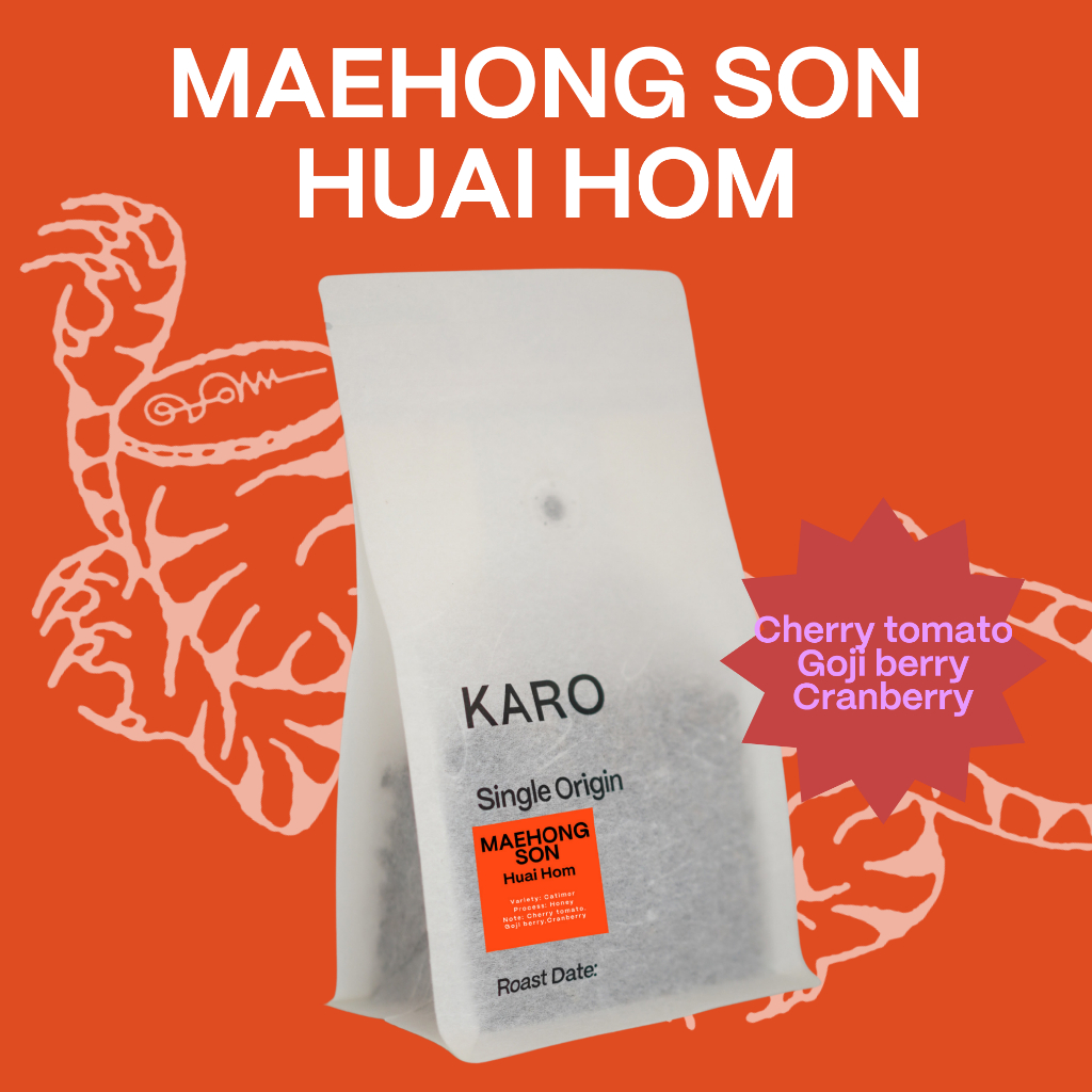 Karo Single Origin Coffee beans -  เมล็ดกาแฟ Maehong Son, Huai Hom คั่วอ่อน ขนาด 200g