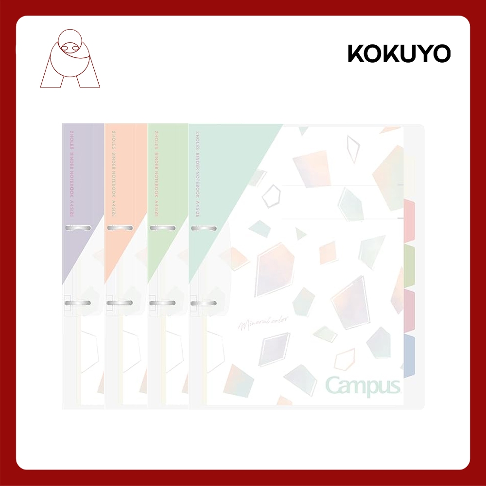 KOKUYO Campus Print Easy to Peel แฟ้มหลวม 2 รู แฟ้มสมุดโน้ต แฟ้มเติมกระดาษ พร้อม Index สีพาสเทล สไตล์ญี่ปุ่น