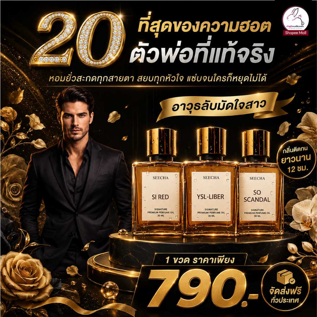 น้ําหอมสีชา ⭐2แถม1⭐  ที่สุดของความฮอต ผู้ชาย seecha oil perfume  สีชา ออยน้ำหอม น้ำหอมติดทนทั้งวัน ขนาด50 ml