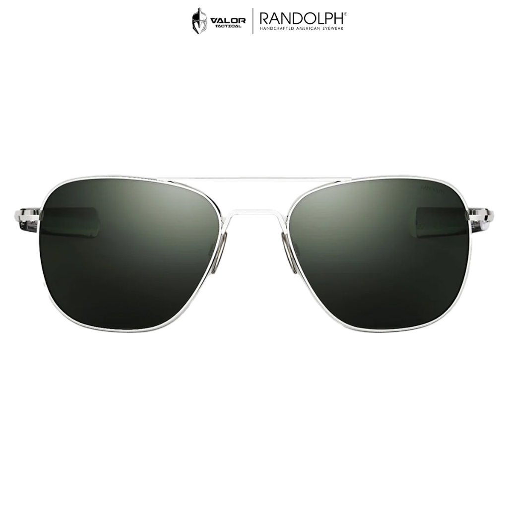 RANDOLPH - Aviator - 23k White Gold & AGX แว่นตาทรงนักบิน แว่นกันแดด