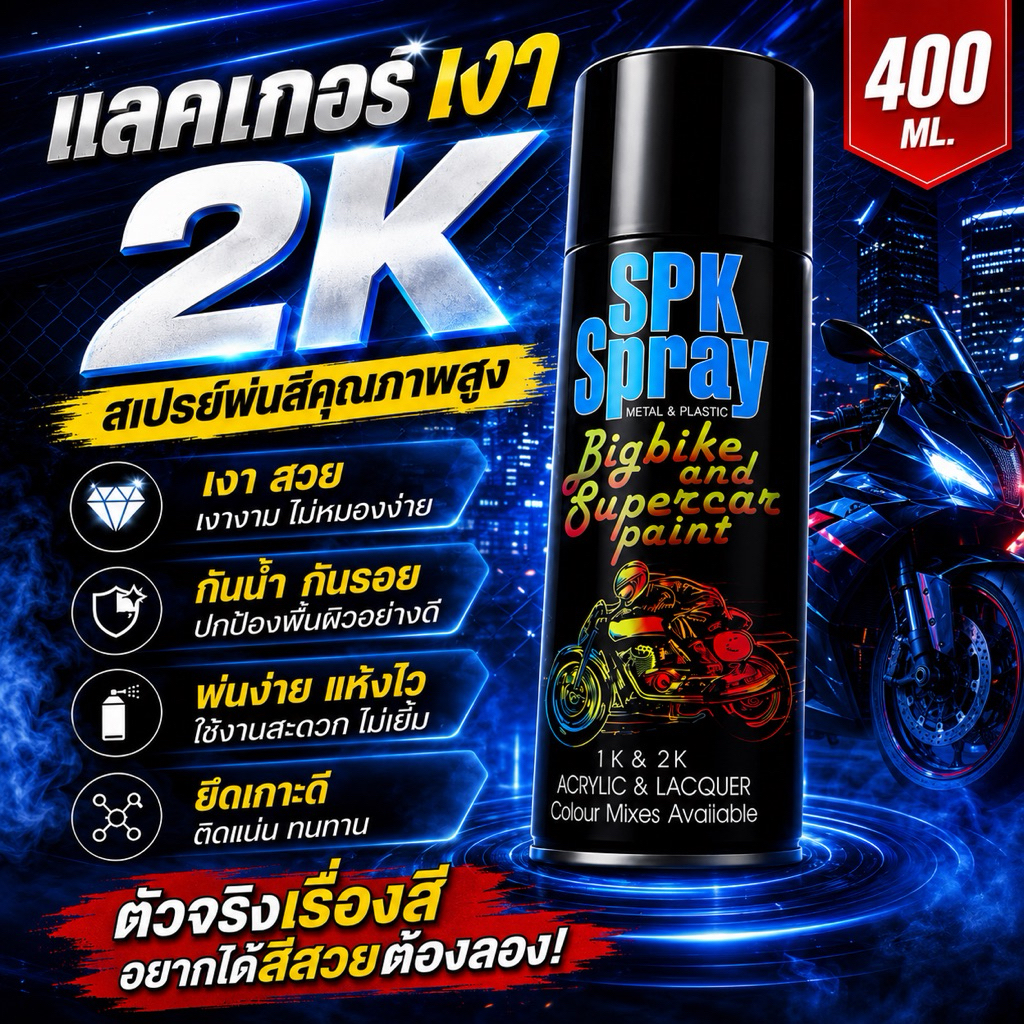 แลคเกอร์ อย่างดีเงา ทนน้ำมัน