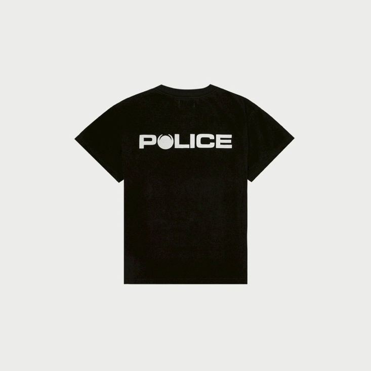 ‘POLICE’ Black Washed Boxy Tee