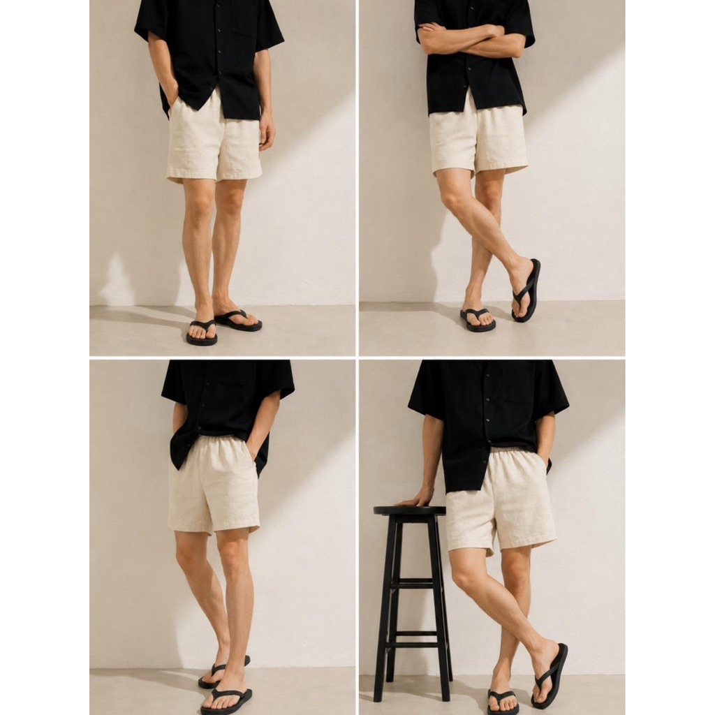 Thedyed.co - Basic Shorts กางเกงผ้าฝ้ายทอ ขาสั้นรุ่นเบสิค รูปที่ 2