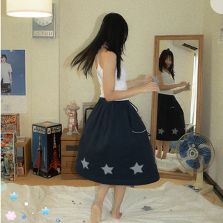 Jellyplease (In Her Daydream) - STARRY SKIRT lot* PRE รอ 10-15 วัน | classic flared skirt with appliqué stars