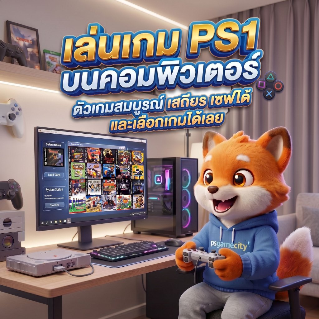 เล่นเกม PS1 บน PC/NOTEBOOK/MAC ลงเกมให้เต็มความจุ เลือกเกมได้ เหมาๆ รวบรวมไว้มากกว่า 3,000 เกม