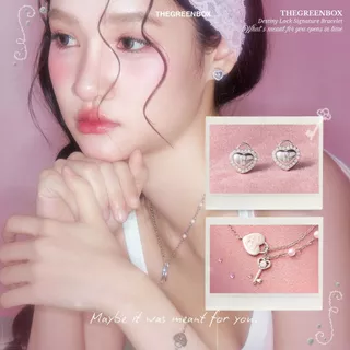 ต่างหู Destiny Lock Pave Stud ก้านเงินแท้ S925 - The Green Box