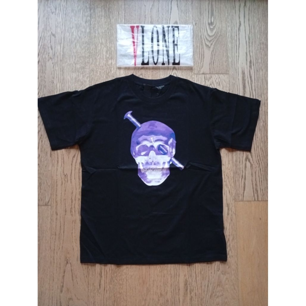 [มือ 1] เสื้อยืดลายน็อตเจาะหัวกะโหลก แบรนด์ Vlone (รุ่น Vlone Screwhead Skull T-Shirt) Size L สไตล์ส