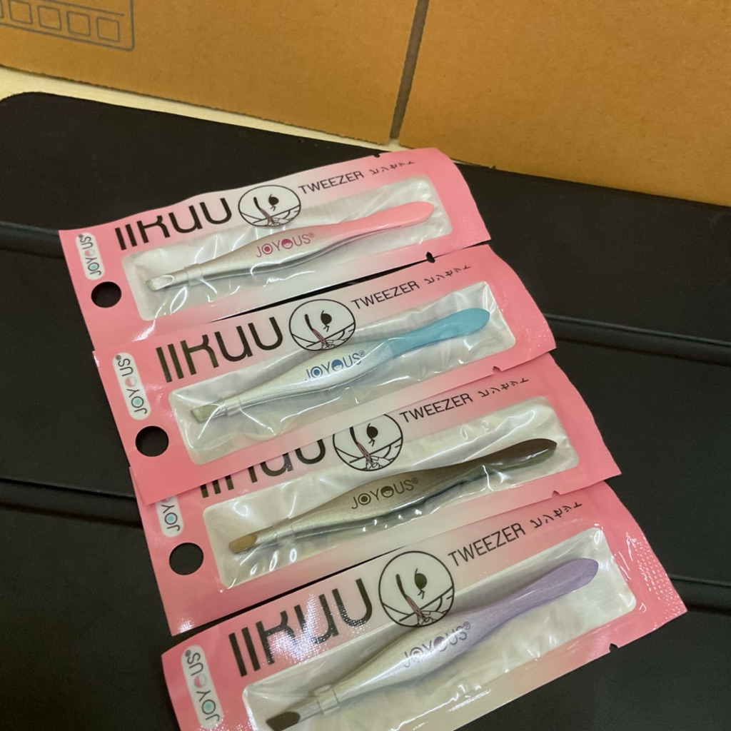 แหนบ จอยอัส ใช้ถอน ขน เส้นหงอก ขนคิ้ว tweezer remove small hairs mix color joyous