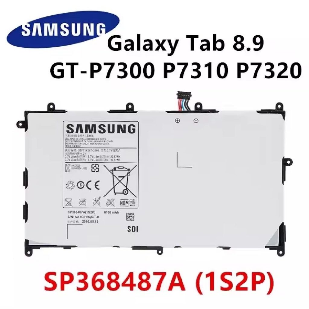 แบตเตอรี่ สำหรับ Samsung Galaxy Tab 8.9 P7300 P7310 P7320 sp368487A1S2p 6100mAh battery แบต Samsung 
