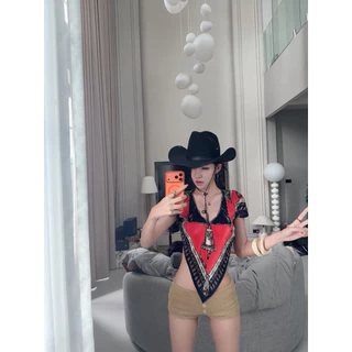Singsongbrand เสื้อคอลูกไม้คอกลม+คอวีอัดพลีทลายสวยมาก ลายหรูงานแรร์