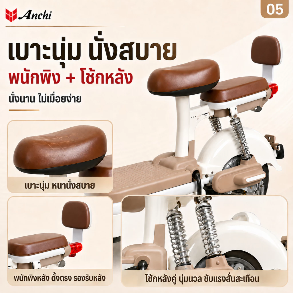 ANCHI จักรยานไฟฟ้า จอแสดงผลดิจิตอล LED thumbnail 6