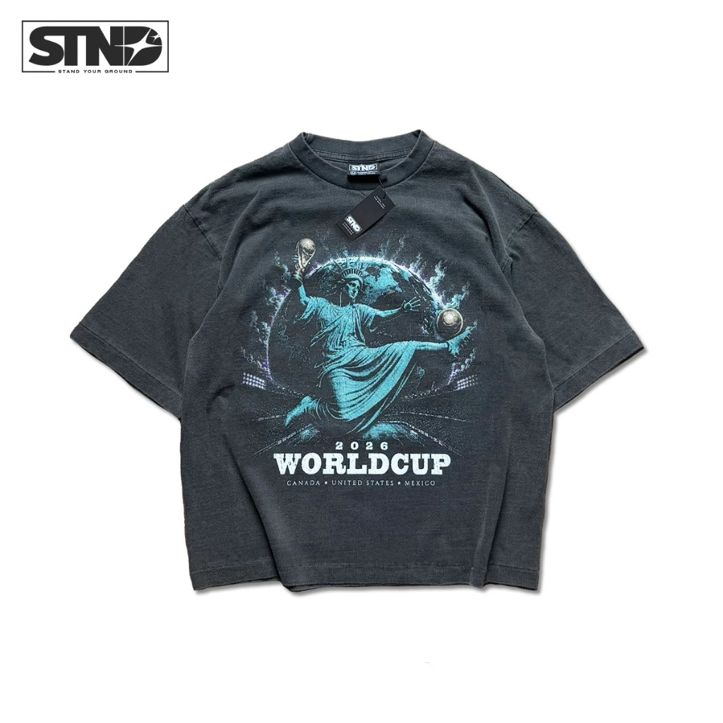 STND14 Boxy T-Shirt “Worldcup26” เสื้อยืดครอปวินเทจ