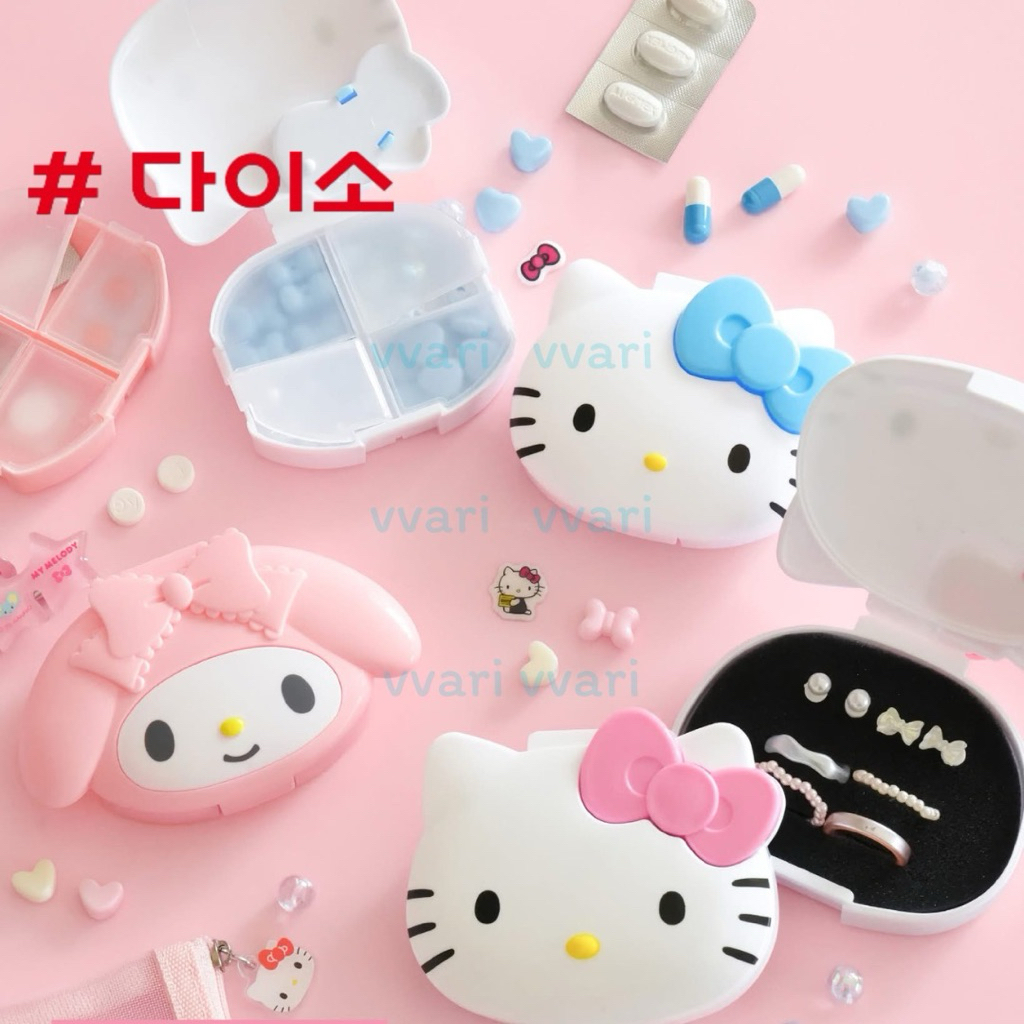 Sanrio Hello kitty accessory case daiso กล่อง ใส่ของ ไดโซะ ญี่ปุ่น
