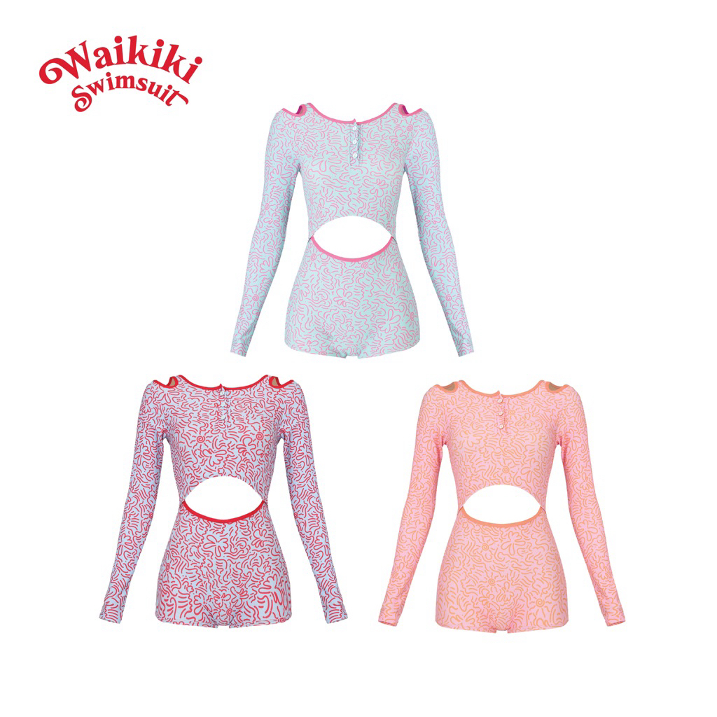 WILDBLUEYONDER - Waikiki swimsuit ชุดว่ายน้ำแขนยาว