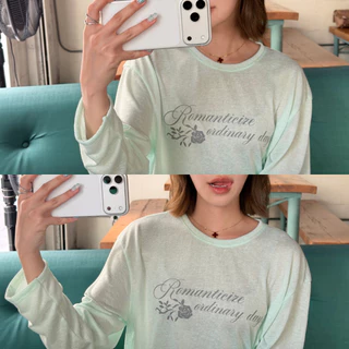 Sistersfabric - Romy long sleeve เสื้อแขนยาวผ้าสลาฟมีความยืดยุ่น สกรีนลายใส่สบาย
