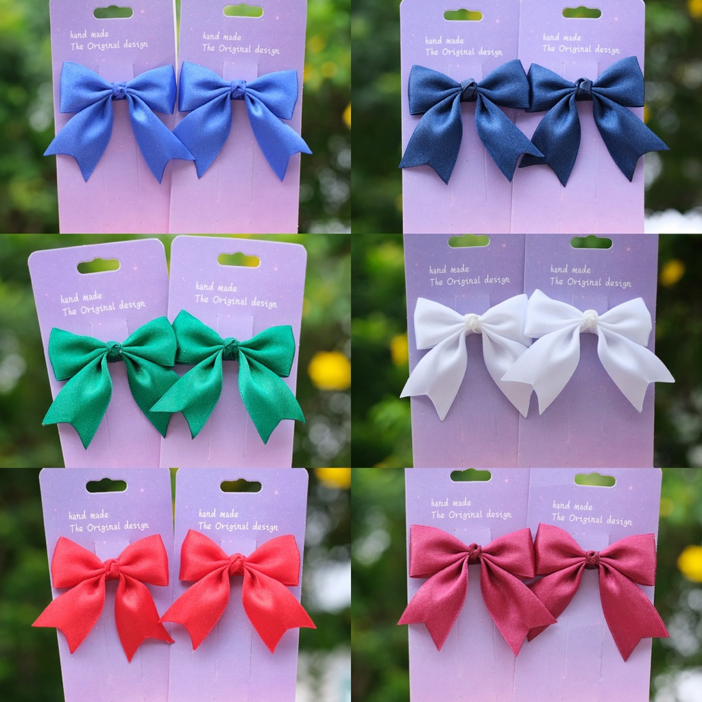 โบว์นักเรียนสีพื้น รุ่น Sugar Satin