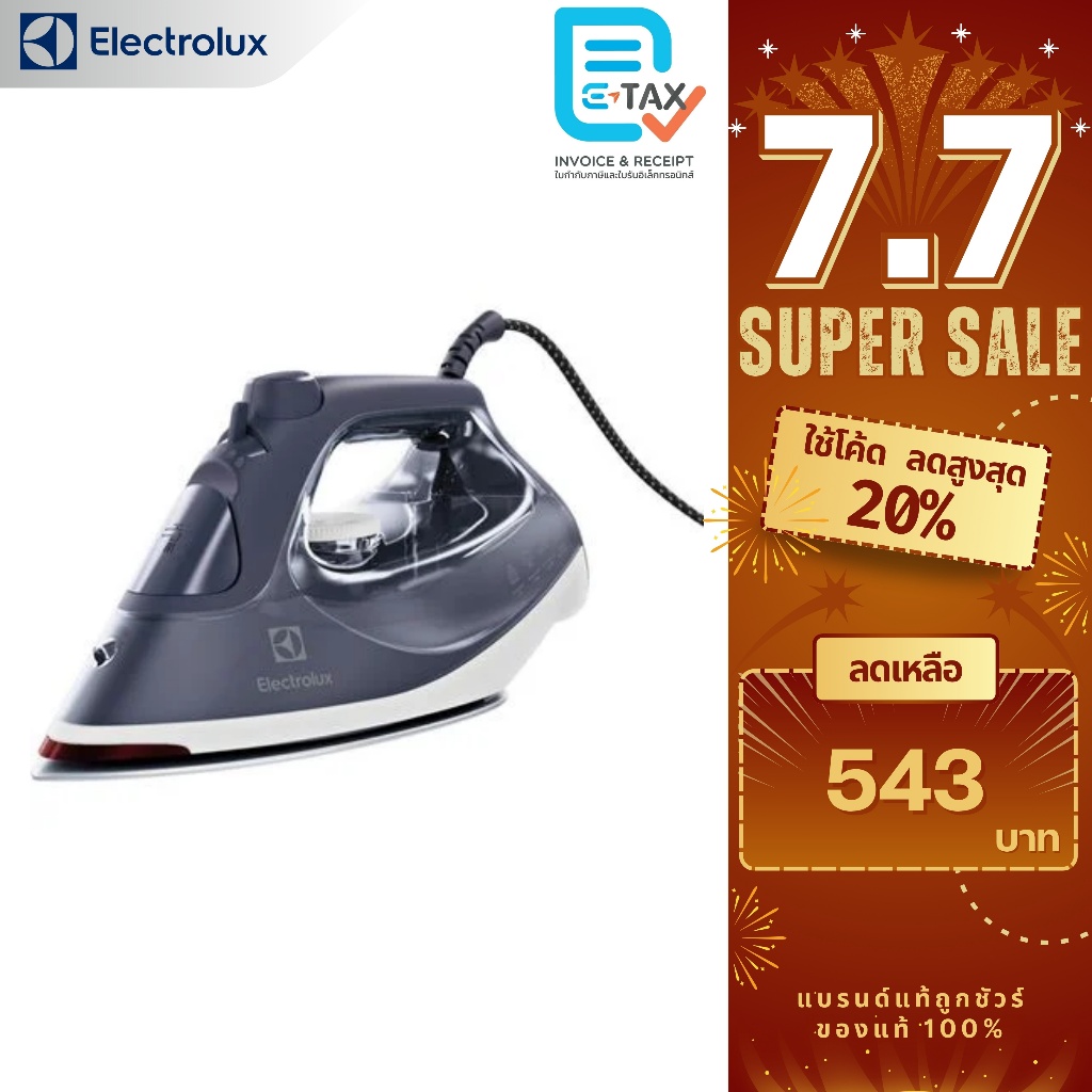 Electrolux เตารีดไอน้ำ รุ่น E6SI3-61NW