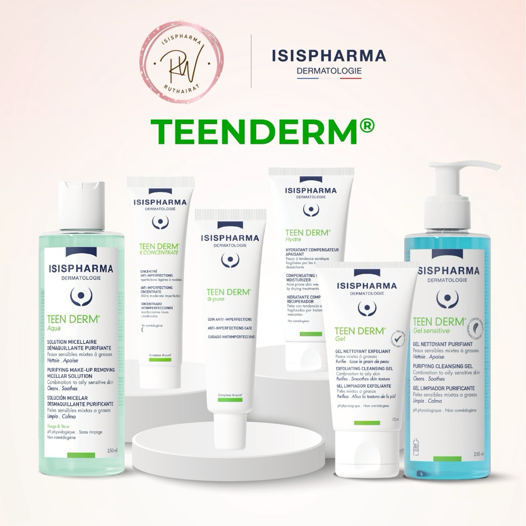 ISISPHARMA TEEN DERM K /GEL/ AQUA /K Concentrate /Alpha-pure / Gel sensitive/ Hydra/isis pharma teenderm/ลดสิวของแท้100%