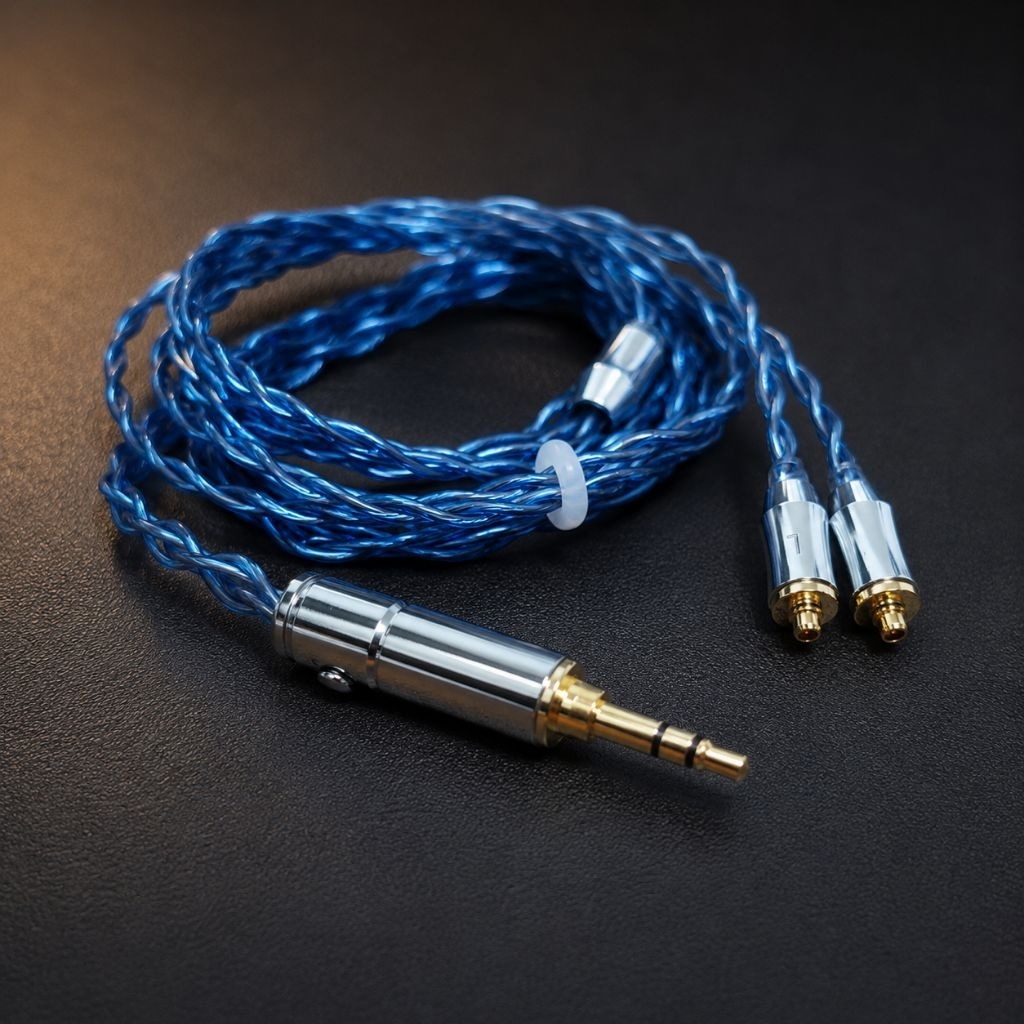 "Blue&Copper" สายอัพเกรด ถัก4 ขั้ว mmcx-แจ๊ค 3.5mm รูปที่ 3