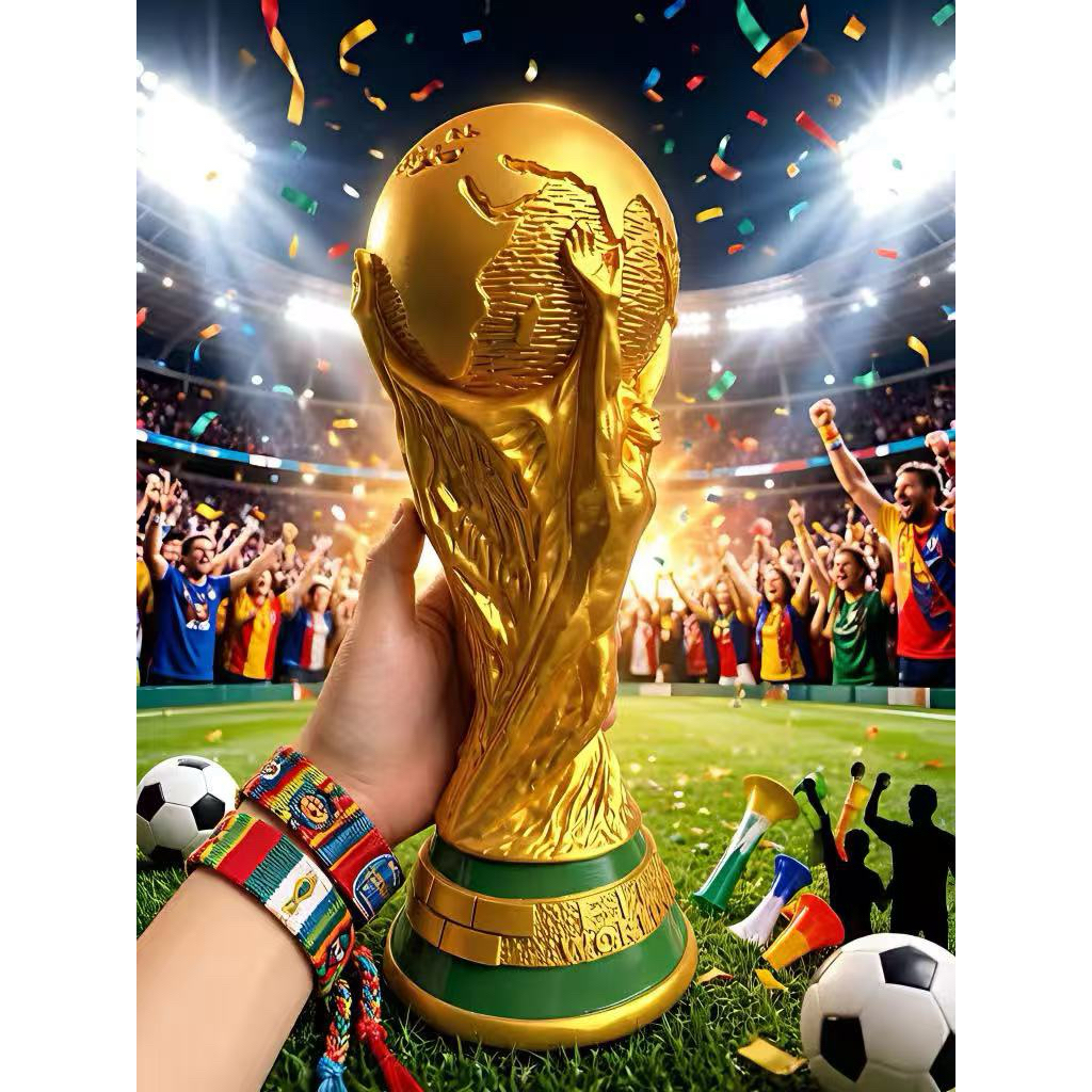 ถ้วยฟีฟ่า ถ้วยฟุตบอลโลก WorldCup 2022 1:1ตาทของจริง ขนาด36cm 21cm 13cm งานดี Qatar ถ้วยรางวัล ฟุตบอล ของที่ระลึก