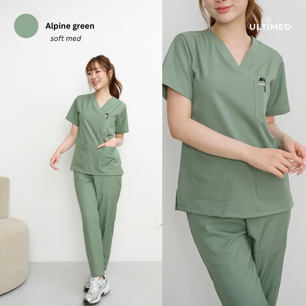 Ultimed | ชุดสครับ สี Alpine green รุ่น softmed(เสื้อสครับ)